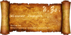 Wiesner Zsanett névjegykártya